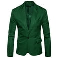thumbnail image 1 of SWSMCLT Men's Business Casual Suit Jacket Sport Coat Slim Fit Notch Collar Snazzy Split Suit Separate Long Sleeve Green 38, 1 of 3