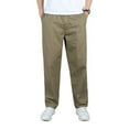 thumbnail image 1 of SWSMCLT Men's Cargo Casual Pants Work Utility Pants Long Trousers Cotton Straight Leg Summer Elastic Waist Orange 42, 1 of 4