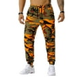 thumbnail image 1 of SWSMCLT Men's Cotton Jogger Soft Ankle Stretch Long Camo Pants Sweatpants Athletic Joggers Jogging Lightweight Pants Orange 3X-Large, 1 of 1