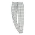 thumbnail image 1 of SWSMCLT Men's Cotton Soft Striped Lounge Drawstring Pocket Long Pajamas Pants Summer Pjs Elastic Waist Casual Grey Striped Large, 1 of 1