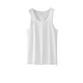 thumbnail image 1 of SWSMCLT Men's Cotton Tank Tops Sleeveless Fall Slimming Casual Summer Pajamas Sports Soft Fitted Top 92White Small, 1 of 1