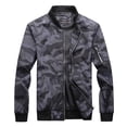 thumbnail image 1 of SWSMCLT Men's Bomber Jackets Casual Lightweight Sports Active Thin Coat Full Zip Fashion Flight Running Outwear Long Sleeve Dark Grey Large, 1 of 5
