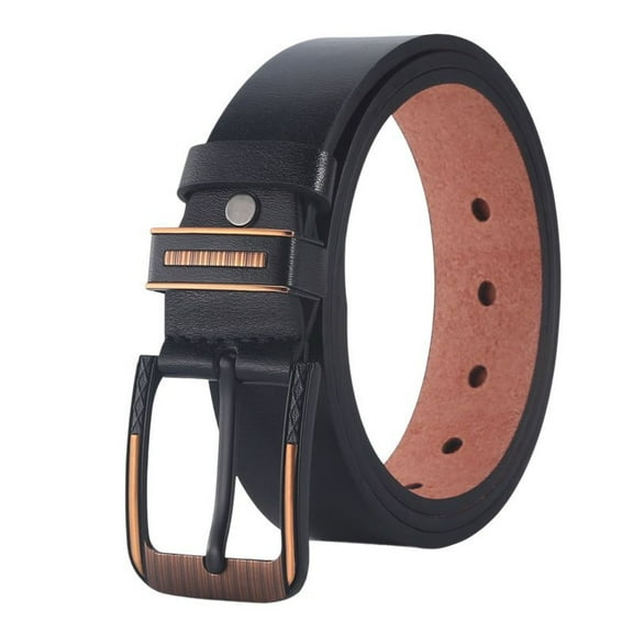 SWSMCLT Men's Faux Leather Belt Fashion Groove Belt Dress Spring Adjustable Belts Summer Fall Business Casual Black2 X-Small-Large