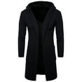 thumbnail image 1 of SWSMCLT Men's Fitted V Neck Casual Duster Cardigan Cardigan Sweater Soft Cardigan Sweaters Black Small, 1 of 5
