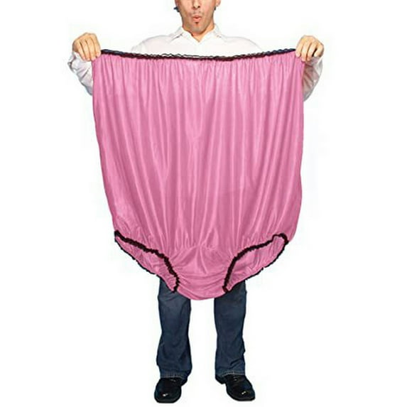 SWSMCLT Men's Funny Granny Panties Outfits Plus Size Fashion Summer High Waisted Party Fall Oversized Soft Elastic Band Pink One Size