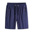 thumbnail image 1 of SWSMCLT Men's Gym Shorts Biking Hiking Running Summer Mid Rise Soft Thin Casual Shorts Blue XX-Large, 1 of 1