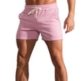 thumbnail image 1 of SWSMCLT Men's Gym Shorts Summer Soft Terry Cotton Lounge Shorts Elastic Waist Sweat Shorts Drawstring Mid Rise Workout Jogger Sweatpants Pink Large, 1 of 4
