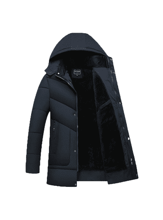 Mens Hooded Fleece Lined Jacket