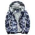 thumbnail image 1 of SWSMCLT Men's Hoodies Fleece Soft Thick Fall Long Sleeve Sweatshirt Hooded Fitted Full Zip Hooded Sweatshirt Navy 38, 1 of 1