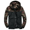 thumbnail image 1 of SWSMCLT Men's Lightweight Windbreaker Jacket Loose Fit Outdoor Hooded Rain Jacket Windproof Unlined Waterproof Green Camouflage 36, 1 of 2