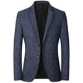 thumbnail image 1 of SWSMCLT Men's Long Sleeve Blazer Fashion Summer Fall Business Casual Button Sport Coat Casual Suit Jacket Navy Small, 1 of 5