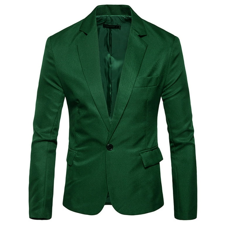 SWSMCLT Men s Long Sleeve Blazer Jacket Fitted Blazer Casual Slim