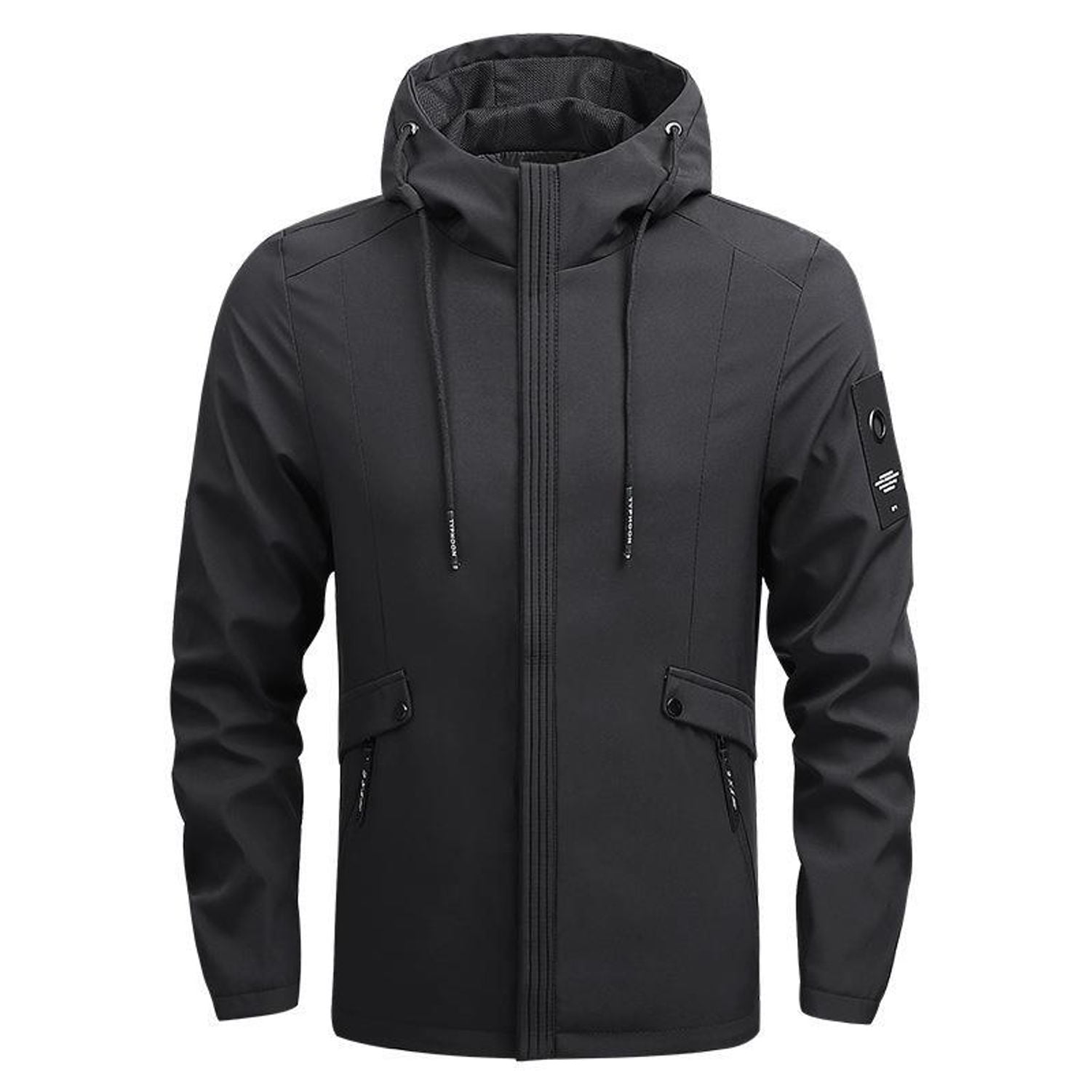 Long Compact Jacket SWSMCLT Men's Long Sleeve Slim Fit Jackets Lightweight Windbreaker ...