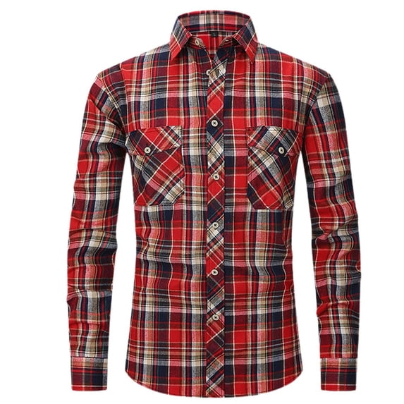 SWSMCLT Men's Long Sleeve Top Fitted Button Up Spring Button Down Shirts Button Down Shirt Vintage Fashion Soft Patterned513 Small
