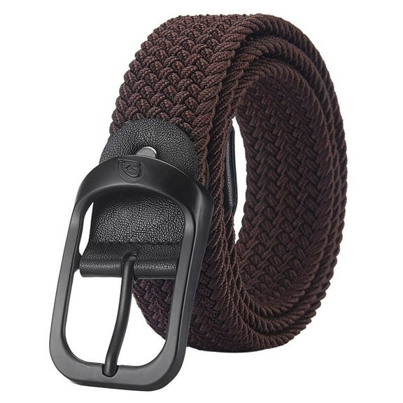 SWSMCLT Men's Loops Belt Braided Casual Autumn Chic Office Medium Braid Belt All Seasons Adjustable Belts Brown Small-Large
