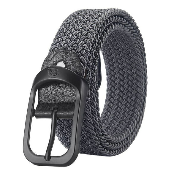 SWSMCLT Men's Loops Belt Braided Casual Autumn Chic Office Medium Braid Belt All Seasons Adjustable Belts Grey Small-Large