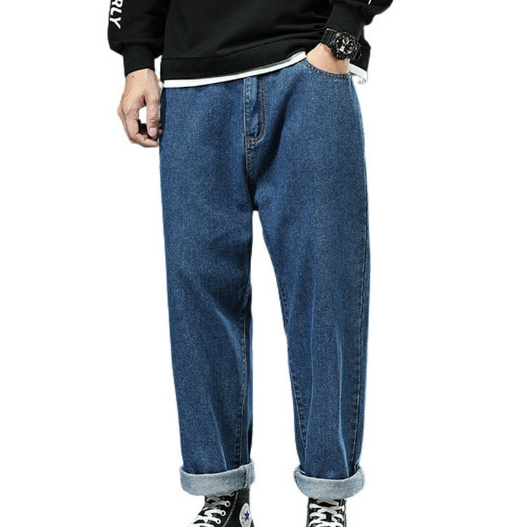 SWSMCLT Men's Regular Fit Jeans Casual Harem Baggy Fashion Chic