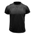 thumbnail image 1 of SWSMCLT Men's Short Sleeve T Shirt Soft Shirt Cotton Slim Fit Slimming Tee Fall Crew Neck Summer Date Night Black Large, 1 of 1