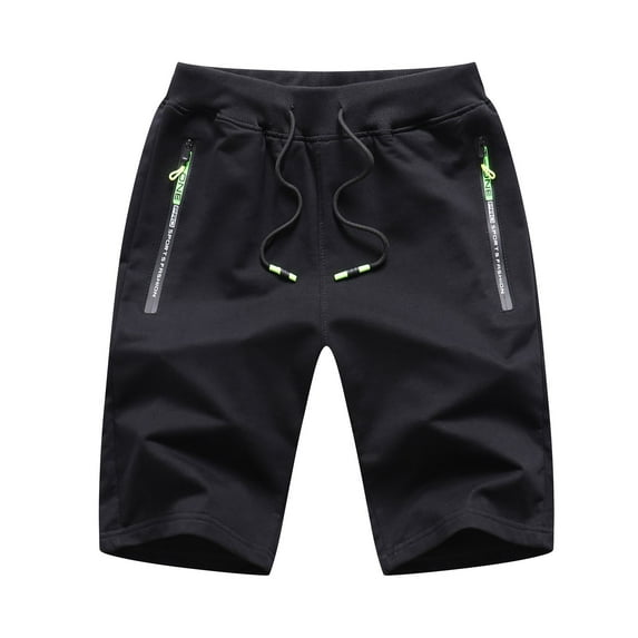 SWSMCLT Men's Soft Lightweight Sweat Shorts Gym Shorts Drawstring Joggers Short Comfy Cotton Spandex Summer Black Small