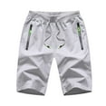 thumbnail image 1 of SWSMCLT Men's Soft Lightweight Sweat Shorts Gym Shorts Drawstring Joggers Short Comfy Cotton Spandex Summer Light Grey XX-Large, 1 of 4
