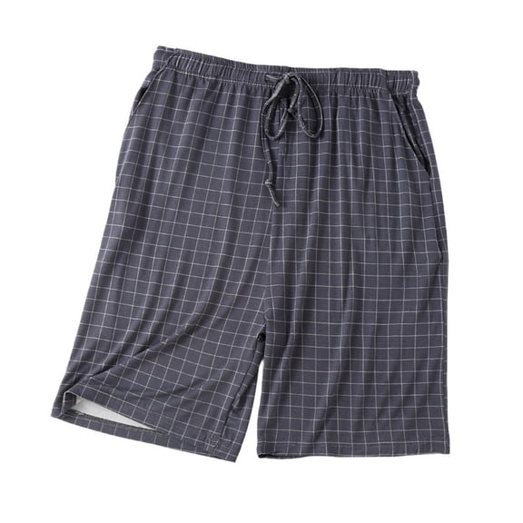 SWSMCLT Men's Soft Pajama Shorts Cool Pajamas Modal Classic Comfy Drawstring Loungewear Thin Loose Lounging Dark Grey Large