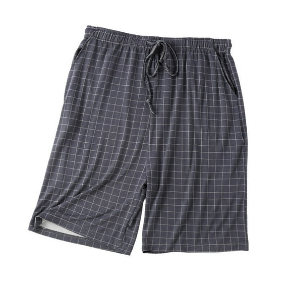 SWSMCLT Men's Soft Pajama Shorts Cool Pajamas Modal Classic Comfy Drawstring Loungewear Thin Loose Lounging Dark Grey Large