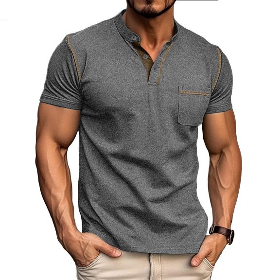 SWSMCLT Men's Soft Shirt Basic T Shirt Short Sleeve Regular Fit Fashion Cool Top Pocket Summer Stretch Grey 3X-Large