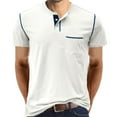 thumbnail image 1 of SWSMCLT Men's Soft Shirt Basic T Shirt Short Sleeve Regular Fit Fashion Cool Top Pocket Summer Stretch White 3X-Large, 1 of 1