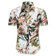 thumbnail image 1 of SWSMCLT Men's Soft Summer Short Sleeve Cotton Hawaiian Shirt Button Down Shirts Aloha Lapel Button Down Shirts Patterned84 Medium, 1 of 4