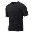 thumbnail image 1 of SWSMCLT Men's Soft T Shirt Summer Crew Neck Shirt Short Sleeve Shirt Basic Cool Casual Stretch Casual Spring Black Small, 1 of 4