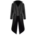 thumbnail image 1 of SWSMCLT Men's Steampunk Tailcoat Jacket Renaissance Gothic Medieval Halloween Frock Coat Retro Vampire Outfit Vintage Black Medium, 1 of 1