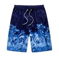 thumbnail image 1 of SWSMCLT Men's Swim Shorts Hawaiian Bathing Suit Elastic Waist Swimwear Beach Swimsuit Mid Rise Quick Dry Summer Thin Style2 Large, 1 of 5