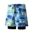 thumbnail image 1 of SWSMCLT Men's Swim Shorts Hawaiian Swimsuit Mid Rise Swimwear Summer Bathing Suit Beach Loose Surf Quick Dry Light Style3 X-Small, 1 of 1