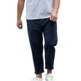 thumbnail image 1 of SWSMCLT Men's Tapered Chino Pants Cotton Slim Fit Casual Dress Pants Comfy Harem Capri Trousers Ankle Length Slacks 106 Blue 40, 1 of 4