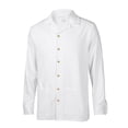 thumbnail image 1 of SWSMCLT Men's V Neck Shirt Top Button Down Long Sleeve Beach Holiday Cool Basic Fall Spring Casual White X-Large, 1 of 3