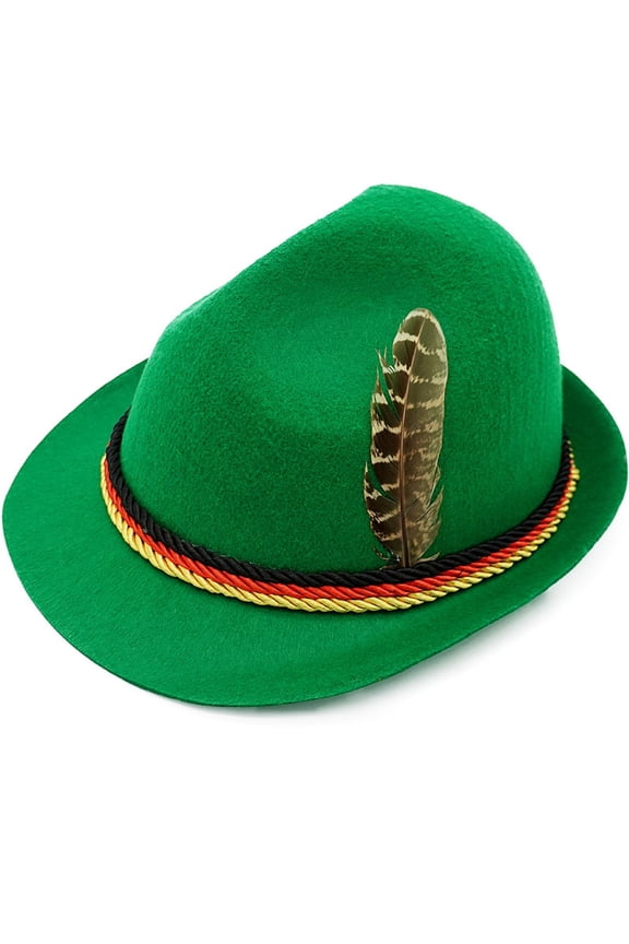 Men's Vintage Hat Beer Sun Protection Panama Hat Oktoberfest Cap Party Winter Basic Travel Casual Cozy Green One Size