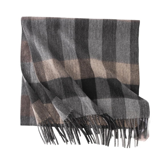 SWSMCLT Men's Warm Shawl Travel Scarf Lightweight Vintage Fall Winter Casual Cozy Classic Pashmina Shawl Style1 One Size