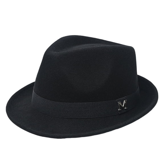 SWSMCLT Men's Winter Cap Fedora Panama Hat Mardi Gras Spring Regular Cosplay Fit Fall Fashion Christmas Hat Black One Size