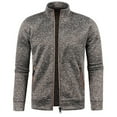 thumbnail image 1 of SWSMCLT Men's Winter Cardigan Zipper Fleece Lining Sweater Outerwear Warm Knitwear Spring Full Zip Warm Pocket Coffee X-Large, 1 of 1