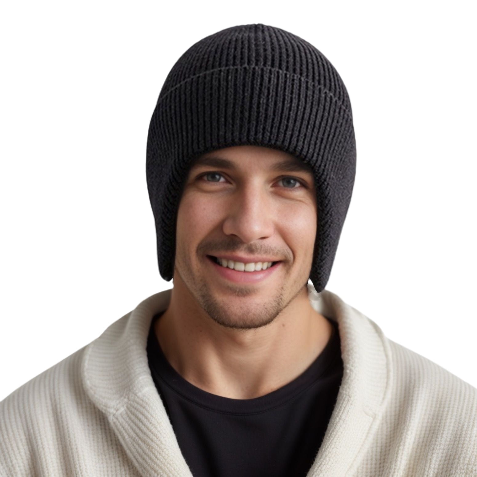 SWSMCLT Men's Winter Ear Hat Earflap Beanie Warm Fall Fashion Stretch