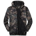 thumbnail image 1 of SWSMCLT Men's Winter Jacket Long Sleeve Outerwear Camo Printed Windbreaker Snow Hooded Fall Zip Up Drawstring Casual Camo Small, 1 of 1