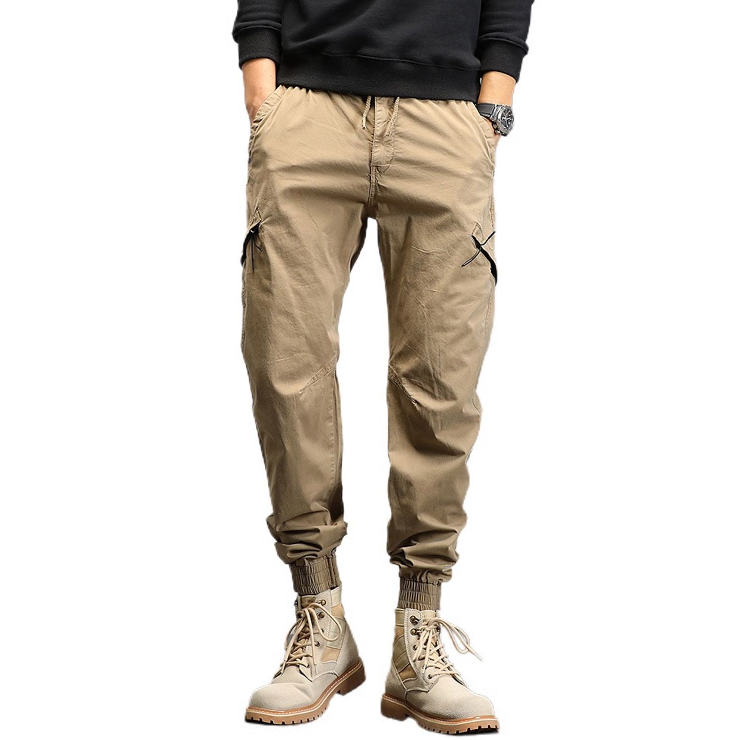 【新作からSALEアイテム等お得な商品満載】 Loose Winter Men's SWSMCLT Elastic Trousers Drawstring Waist Clothing