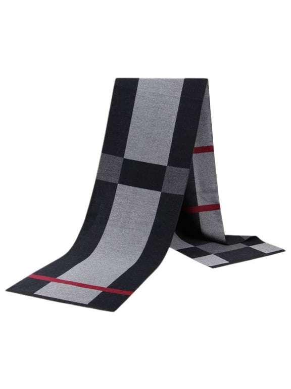 Men's Winter Scarf Fashion Scarves Business Casual Thick Warm Fringe Fall Spring Muffler Style28 One Size