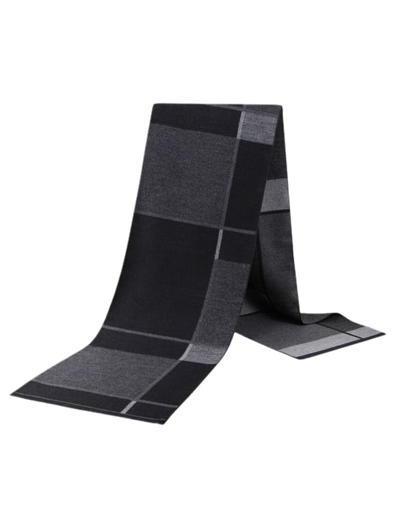 Men's Winter Scarf Fashion Scarves Business Casual Thick Warm Fringe Fall Spring Soft Classic Muffler Style38 One Size