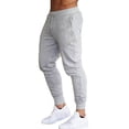 thumbnail image 1 of SWSMCLT Men's Workout Pants Joggers Fall Elastic Waist Pants Drawstring Trousers Casual Hiking Pocket Basic Comfy Light Grey Large, 1 of 1
