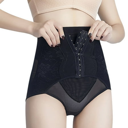 SWSMCLT Shapewear for Women Tummy Control Waist Girdles Extra Firm Compression Hip Enhancer Shaper Shorts Seamless Mesh High Waist Trainer Butt Lifting Underwear Butt Lifter Panties Black 14
