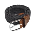 thumbnail image 1 of SWSMCLT Unisex Belt Holeless Womens Flexible Elastic Web BeltFabric Belt Mens Casual Stretch Braided Ladies Canvas Woven Webbing Webbed Belts Metal Buckle Dark Grey One Size, 1 of 1