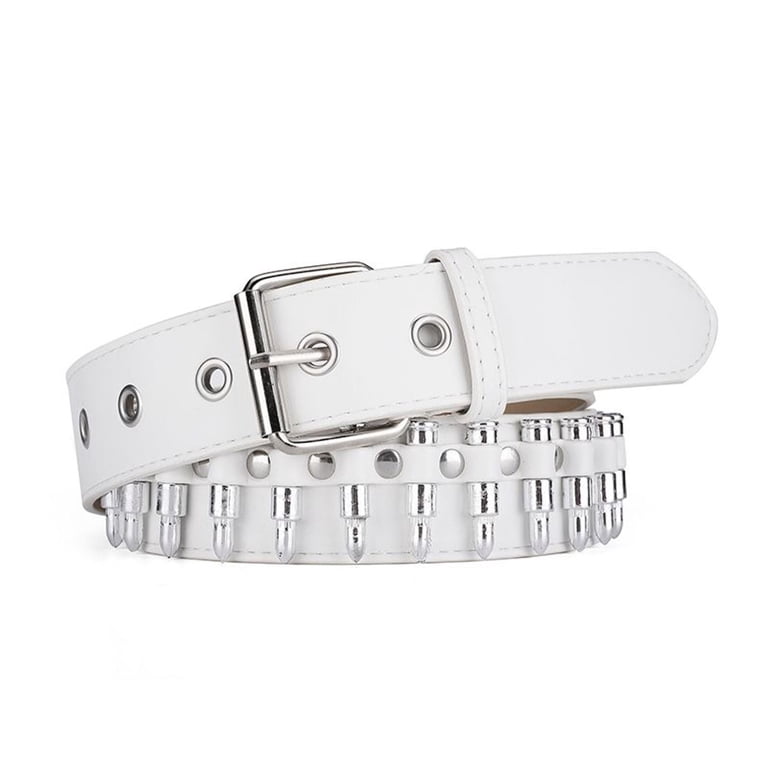 SWSMCLT Unisex Faux Metal Bullet Rivet Belts for Women/Men  display picture 1