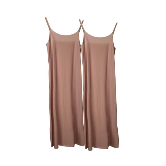 SWSMCLT Women's 2 Pack Chemise Nightgown Sexy Night Gown Summer Tank Sleep Dress Sleeping Spaghetti Strap Nighty Sleepwear Lingerie Slip Cami Sleeveless Nightshirt Nude Medium