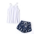thumbnail image 1 of SWSMCLT Women's 2 Piece Cami Pajama Set Shorts Fall Soft Pj Set Summer Spring Short Comfy Cotton Lounge White XX-Large, 1 of 4